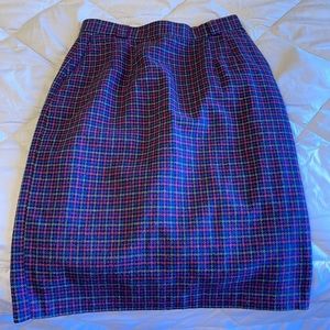 Norton McNaughton wool plaid houndstooth skirt 16